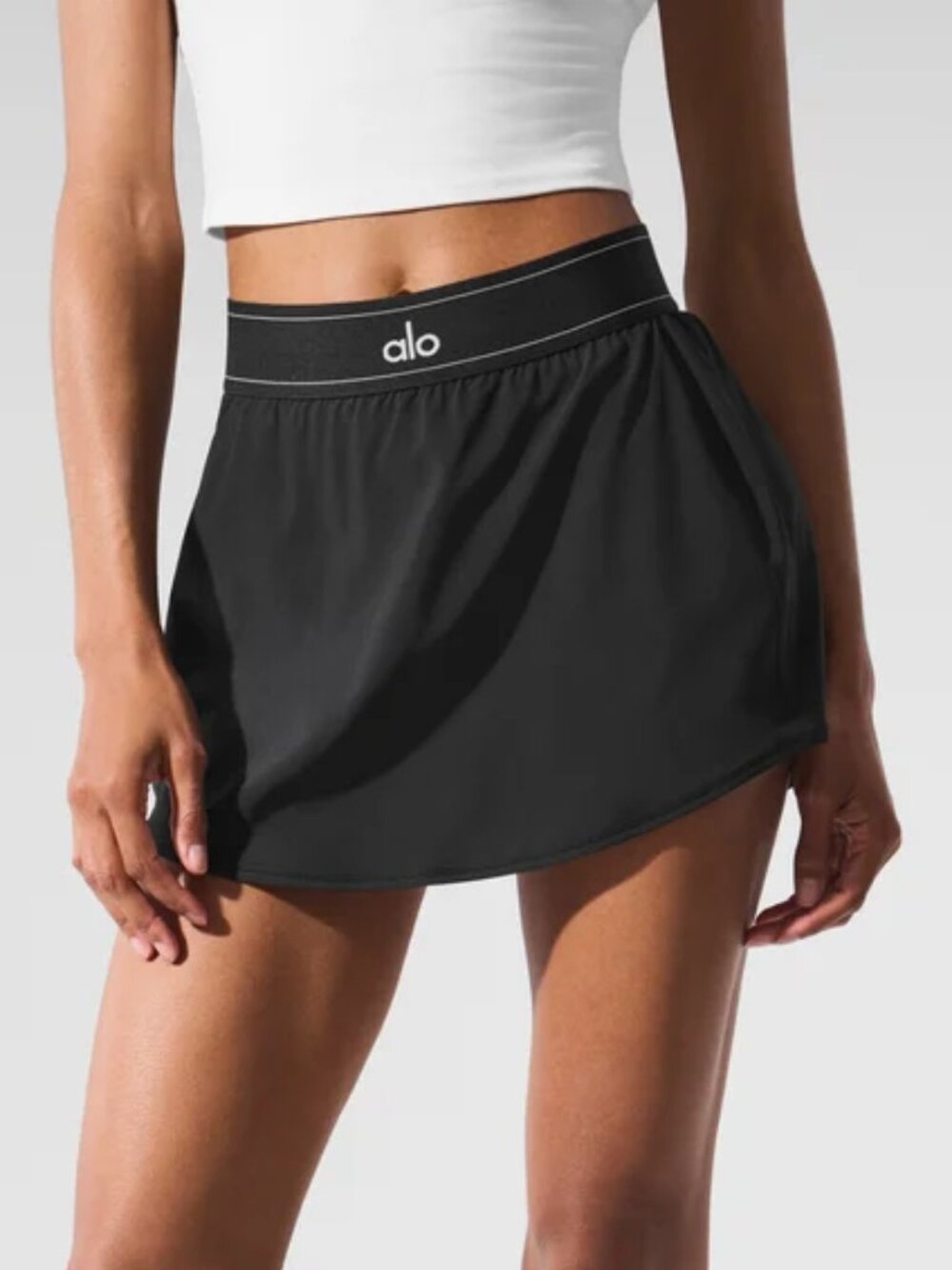 🎭NWT ALO Yoga🌼Black Match Point Tennis Skirt Athletic Fit - Picture 8 of 9